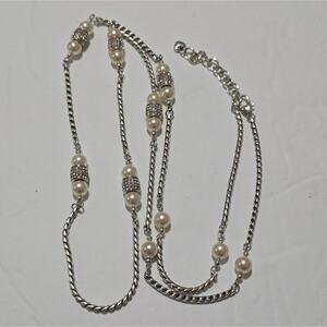 Brighton Meridian Pearl‎ and Crystal Station Necklace